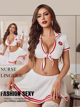 90 White-Midnight Medic Costume Lingerie Set